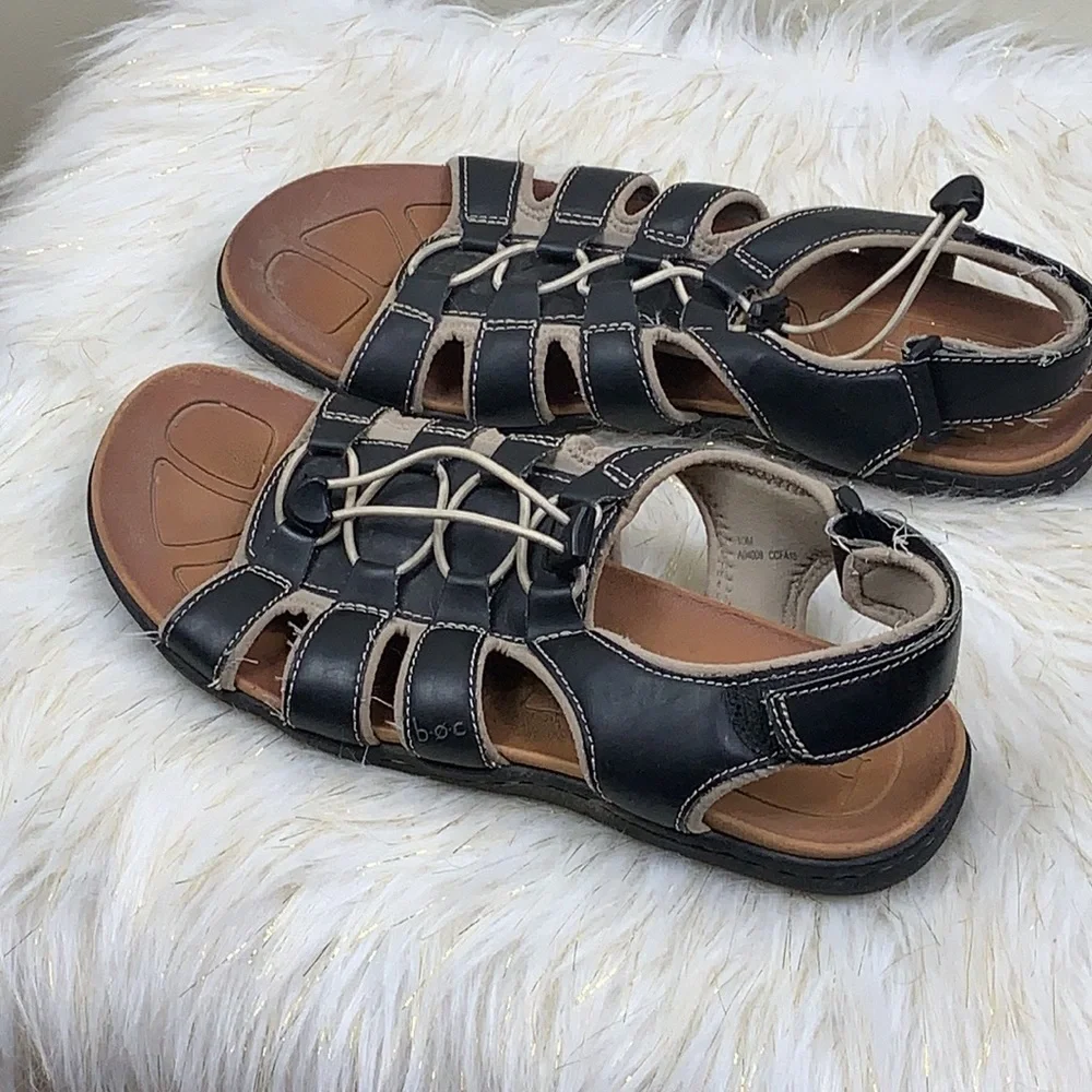 boc black sandals built in lace 10M